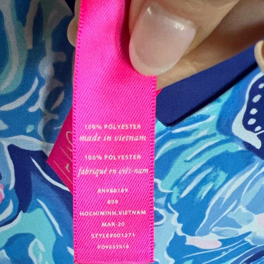 Lilly Pulitzer Blue Sleeveless Blouse - Picture 4 of 4